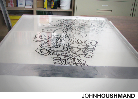 JOHNHOUSHMAND - tattooed acrylic